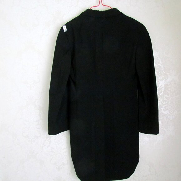 BOY'S BLACK TUXEDO TAIL COAT, M, AFTER SIX TUX JACKET, FORMAL WEDDING COAT - Picture 3 of 5